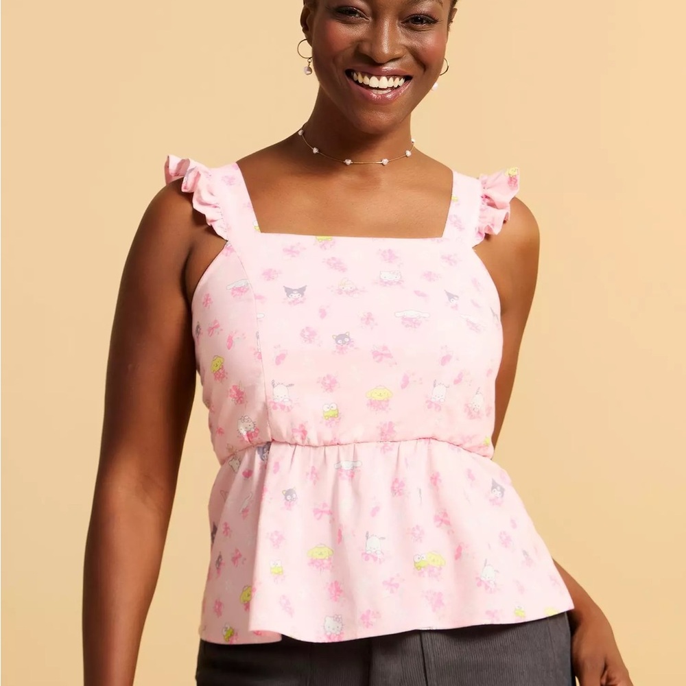 Sanrio Hello Kitty and Friends Ruffled Women's Tank Top — BoxLunch‎ Exclusive